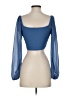 Shein Blue 3/4 Sleeve Blouse Size 2 - photo 2