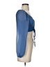 Shein Blue 3/4 Sleeve Blouse Size 2 - photo 4