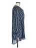 Banana Republic 100% Polyester Stripes Blue 3/4 Sleeve Blouse Size M - photo 4