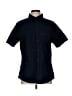 Assorted Brands Solid Blue Short Sleeve Button-Down Shirt Size L - photo 1