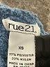 rue21 Blue Turtleneck Sweater Size XS - photo 7