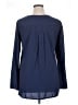 Studio M 100% Rayon Blue Long Sleeve Blouse Size L - photo 2