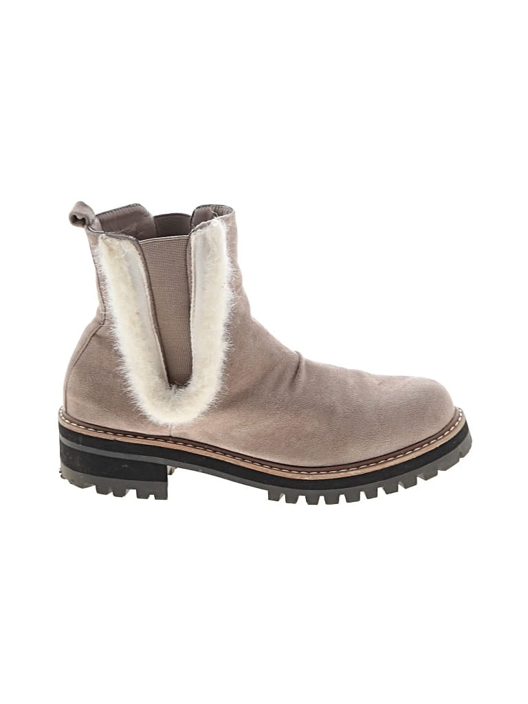 Pre-owned Assorted Brands Ankle Boots In Tan