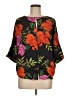 Express 100% Polyester Floral Black 3/4 Sleeve Blouse Size M - photo 1
