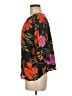Express 100% Polyester Floral Black 3/4 Sleeve Blouse Size M - photo 5