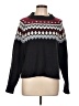 Design Lab Lord & Taylor Chevron-herringbone Fair Isle Blue Burgundy Pullover Sweater Size L - photo 1