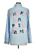 Judith March 100% Tencel Color Block Blue Long Sleeve Button-Down Shirt Size L - photo 2