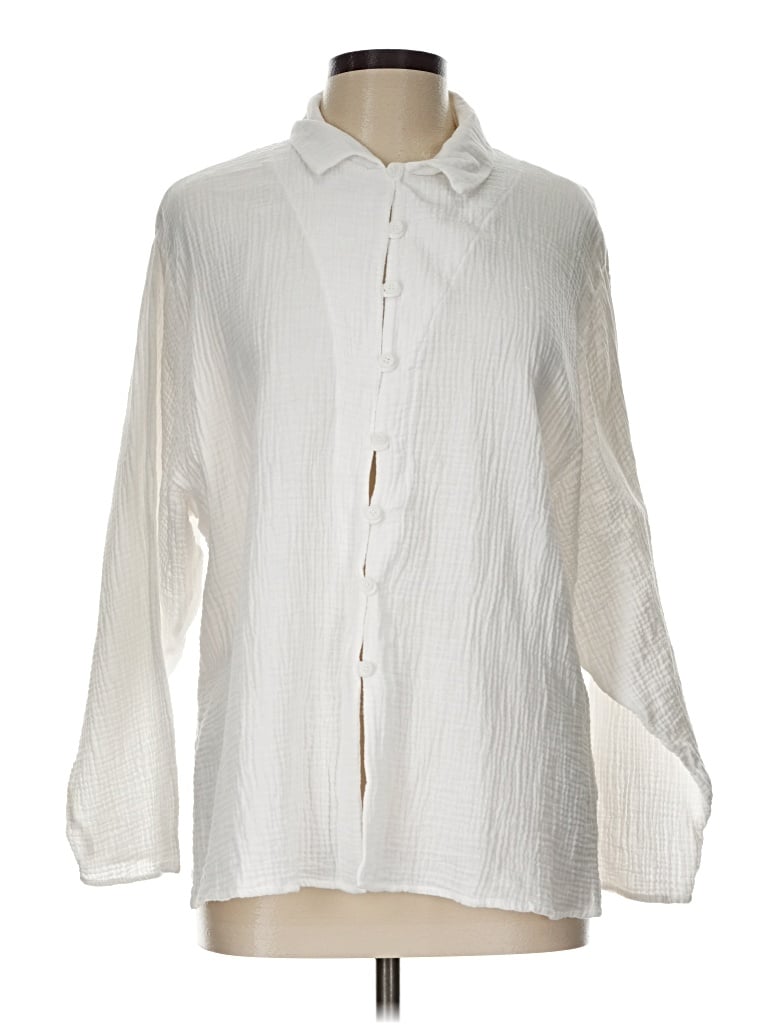 Pre-owned Kirious Long Sleeve Button Down Shirt In Ivory