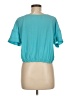 Ramy Brook 100% Polyester Teal Short Sleeve Blouse Size M - photo 2