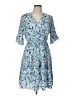 Unbranded 100% Polyester Print Blue Casual Dress Size L - photo 1