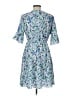 Unbranded 100% Polyester Print Blue Casual Dress Size L - photo 2