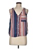 Pink Rose 100% Polyester Blue Sleeveless Blouse Size M - photo 1