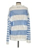 Vintage Havana 100% Polyester Color Block Stripes Blue Pullover Sweater Size S - photo 2