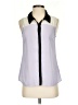 ModCloth 100% Polyester Color Block Purple Sleeveless Blouse Size S - photo 1