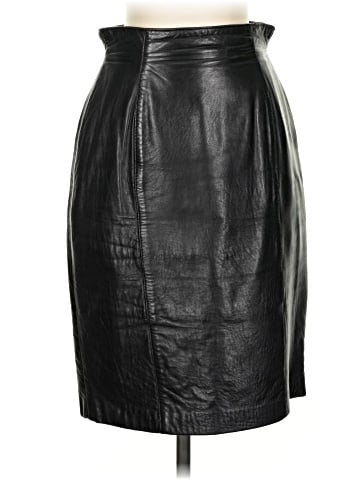 Evan Davies Faux Leather Skirt (view 1)