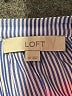 Ann Taylor LOFT 100% Rayon Stripes Blue Short Sleeve Blouse Size XS - photo 7