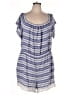 Lane Bryant 100% Rayon Stripes Blue Romper Size 26 - photo 1