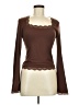 REORIA 100% Polyester Solid Brown Long Sleeve Top Size M - photo 1