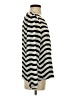 Banana Republic 100% Polyester Stripes Black Long Sleeve Blouse Size M - photo 4