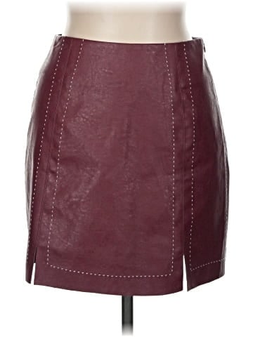 Dee Elly Faux Leather Skirt (view 1)