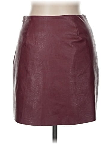Dee Elly Faux Leather Skirt (view 2)