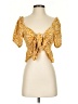 Shein Yellow Short Sleeve Blouse Size S - photo 1