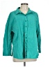 South Beach Teal 3/4 Sleeve Button-Down Shirt Size 12 - photo 1