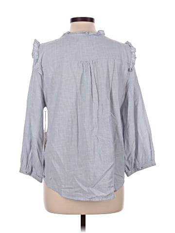 LC Lauren Conrad 3/4 Sleeve Button-Down Shirt (view 2)