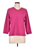Lands' End Pink 3/4 Sleeve Top Size L - photo 1