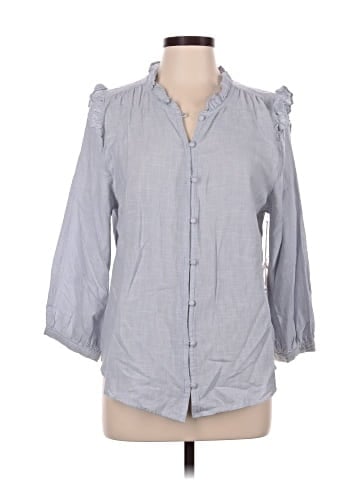 LC Lauren Conrad 3/4 Sleeve Button-Down Shirt (view 1)