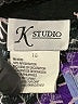 K Studio 100% Rayon Floral Black Short Sleeve Blouse Size 18 - photo 7