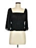 Mustard Seed 100% Polyester Black 3/4 Sleeve Top Size M - photo 1
