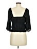 Mustard Seed 100% Polyester Black 3/4 Sleeve Top Size M - photo 2
