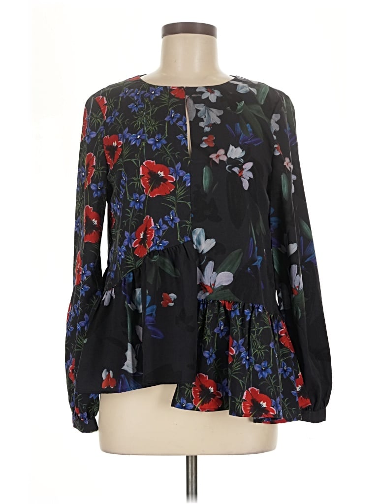 Pre-owned French Connection Long Sleeve Blouse In Black