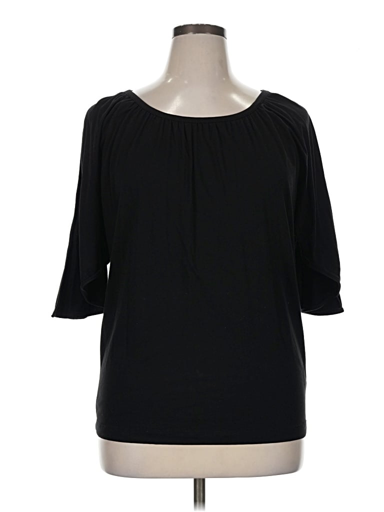 Pre-owned Dknyc 3/4 Sleeve Blouse In Black