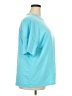 Unbranded Solid Teal Short Sleeve T-Shirt Size XXL - photo 4