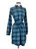 Eddie Bauer Plaid Teal Casual Dress Size 2 - photo 1