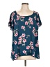 Torrid 100% Polyester Teal Short Sleeve Blouse Size Lg Plus (0) - photo 1