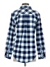 Vineyard Vines Performance 100% Polyester Checkered-gingham Blue Long Sleeve Blouse Size 4 - photo 2