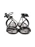 Ermanna Black Sandals Size 7 1/2 - photo 2