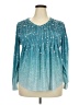 Unbranded Teal Long Sleeve Blouse Size XXL - photo 1