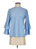 J. McLaughlin Blue 3/4 Sleeve Blouse Size XS - photo 1