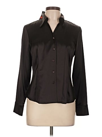 Ellen Tracy Long Sleeve Silk Top (view 1)