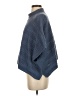 Talbots Chevron-herringbone Blue Poncho Size XS - photo 5