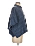 Talbots Chevron-herringbone Blue Poncho Size XS - photo 4