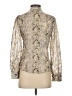 Gracia 100% Polyester Gold Long Sleeve Blouse Size S - photo 2
