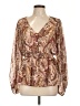 Maurices Brown Long Sleeve Blouse Size L - photo 1