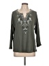 J.Jill Gray Long Sleeve Blouse Size L - photo 1