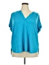 Lane Bryant Teal Short Sleeve Blouse Size 18 - 20 Plus - photo 1