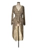 Shein 100% Polyester Animal Print Tan Cocktail Dress Size 12 - photo 1